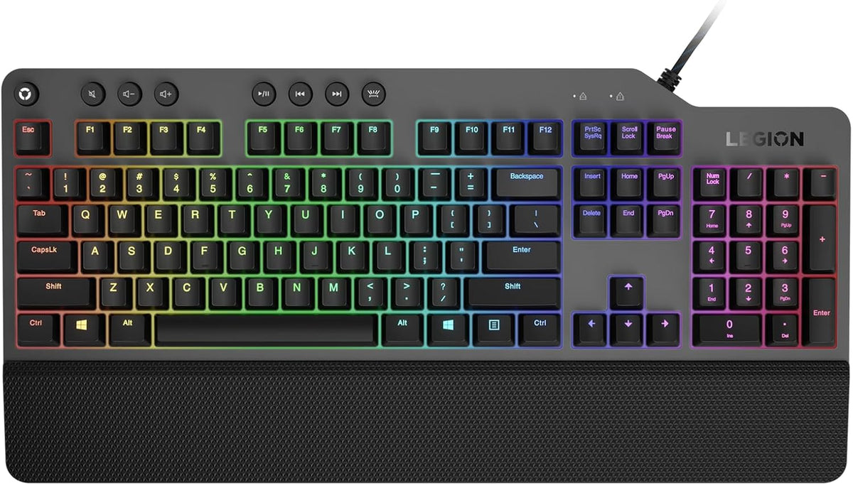 Lenovo GY40T26478 Legion K500 RGB Mechanical Gaming Keyboard, 3 ZONE Full-siz...
