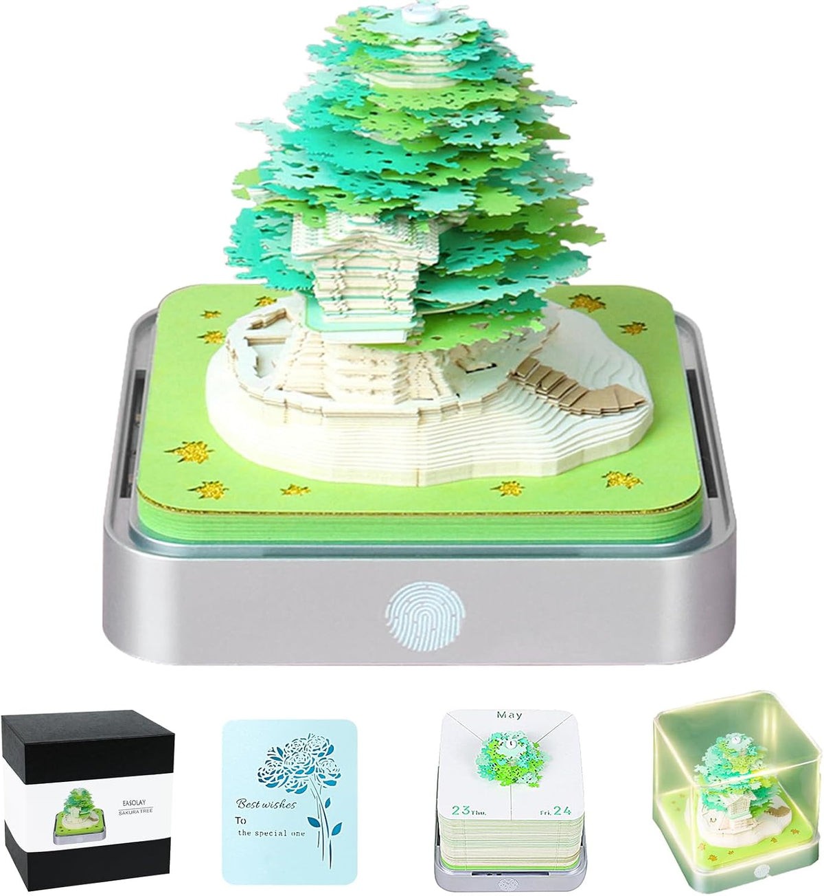 3D Memo Pad Time Piece Calendar 2027,3D Calendar Memo Pad DIY Notes Notepad P...