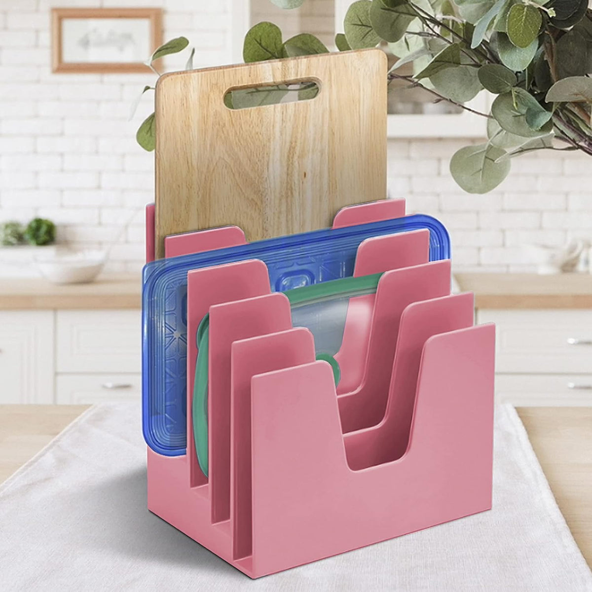Acrimet 5 Section Incline File Sorter Organizer, Desktop Mail Holder, Pink