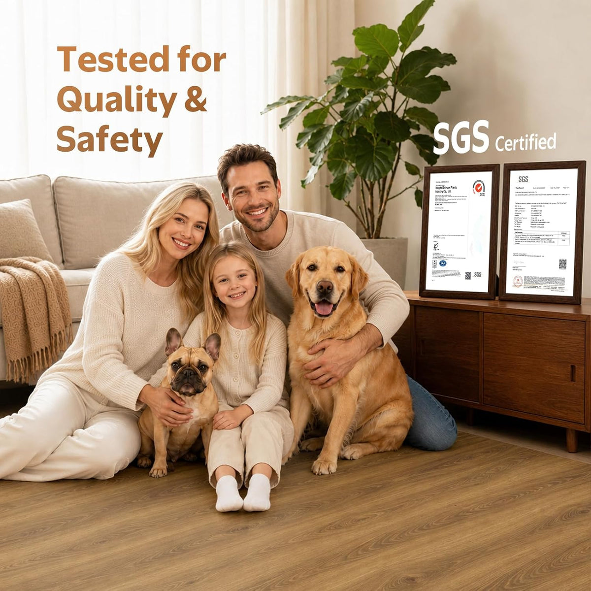 Plastic Floor Mat for Under Table, 5'×6.5' Waterproof Vinyl Area Rug ...