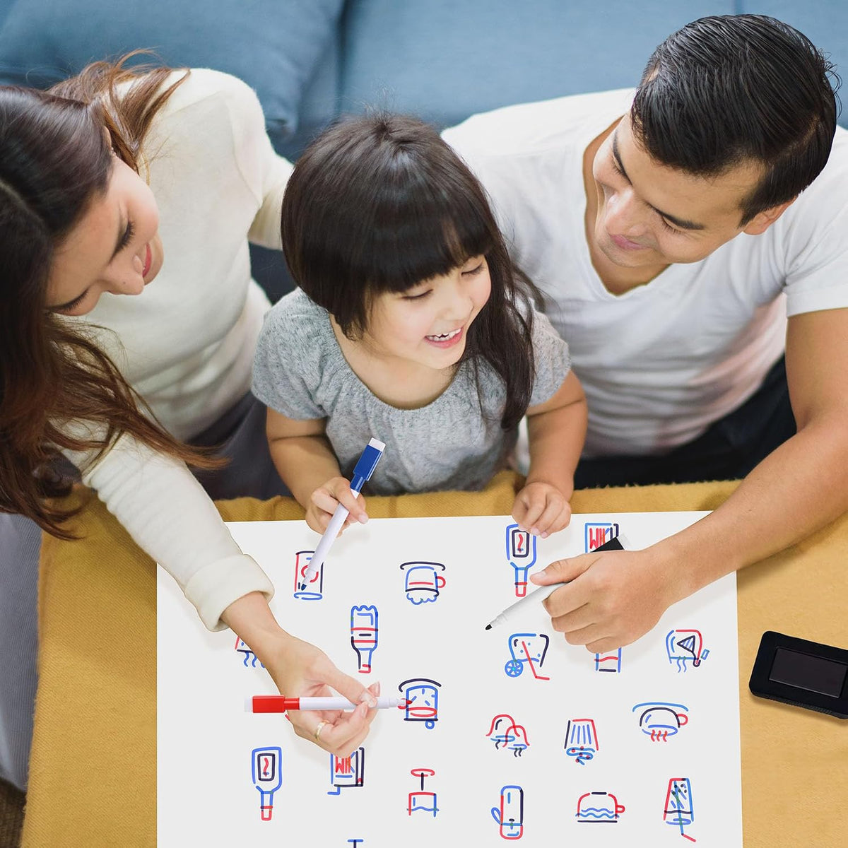 Large Magnetic Fridge Whiteboard: Where Family Plans Come Together