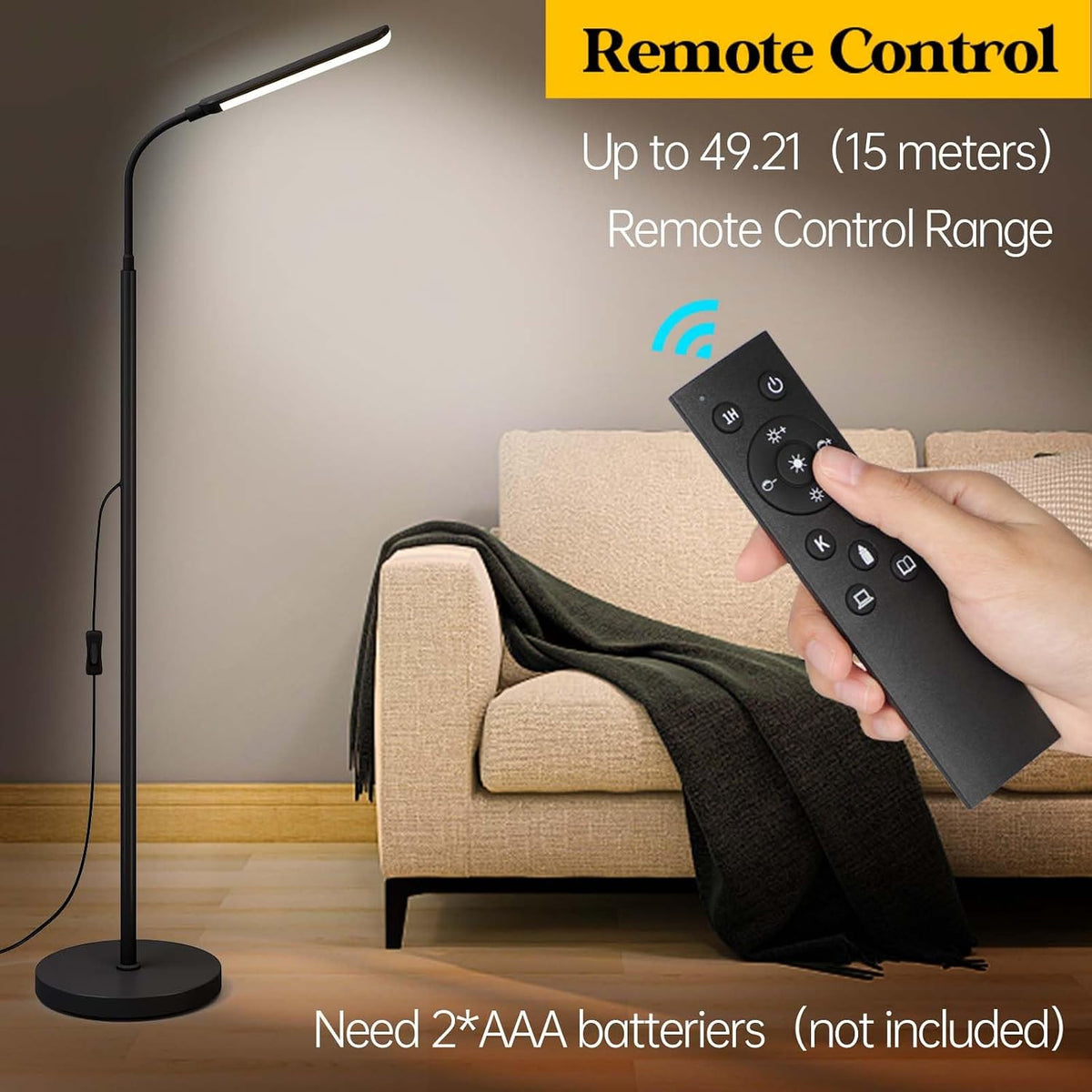 Aisutha LED Floor Lamp, 18W Super Bright Floor Lamp for Living Room, Adjustab...