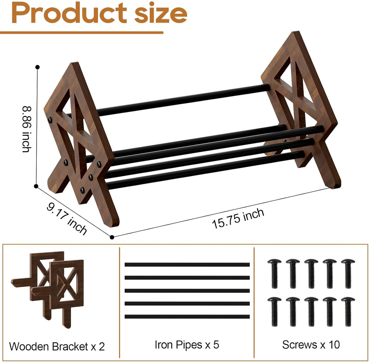 Desktop Bookshelf Organizer, Wood Office Tabletop Book Storage Rack, Tilting ...