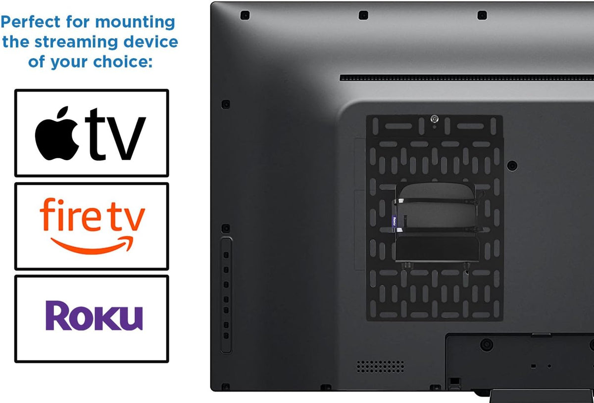 Mount-It! Cable Box Mount Behind TV, Universal, Steel