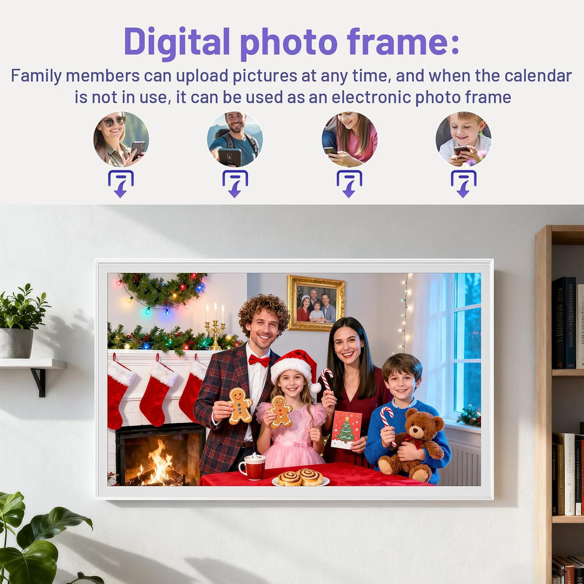27" Smart Digital Calendar, Family Chore Chart & Photo Frame