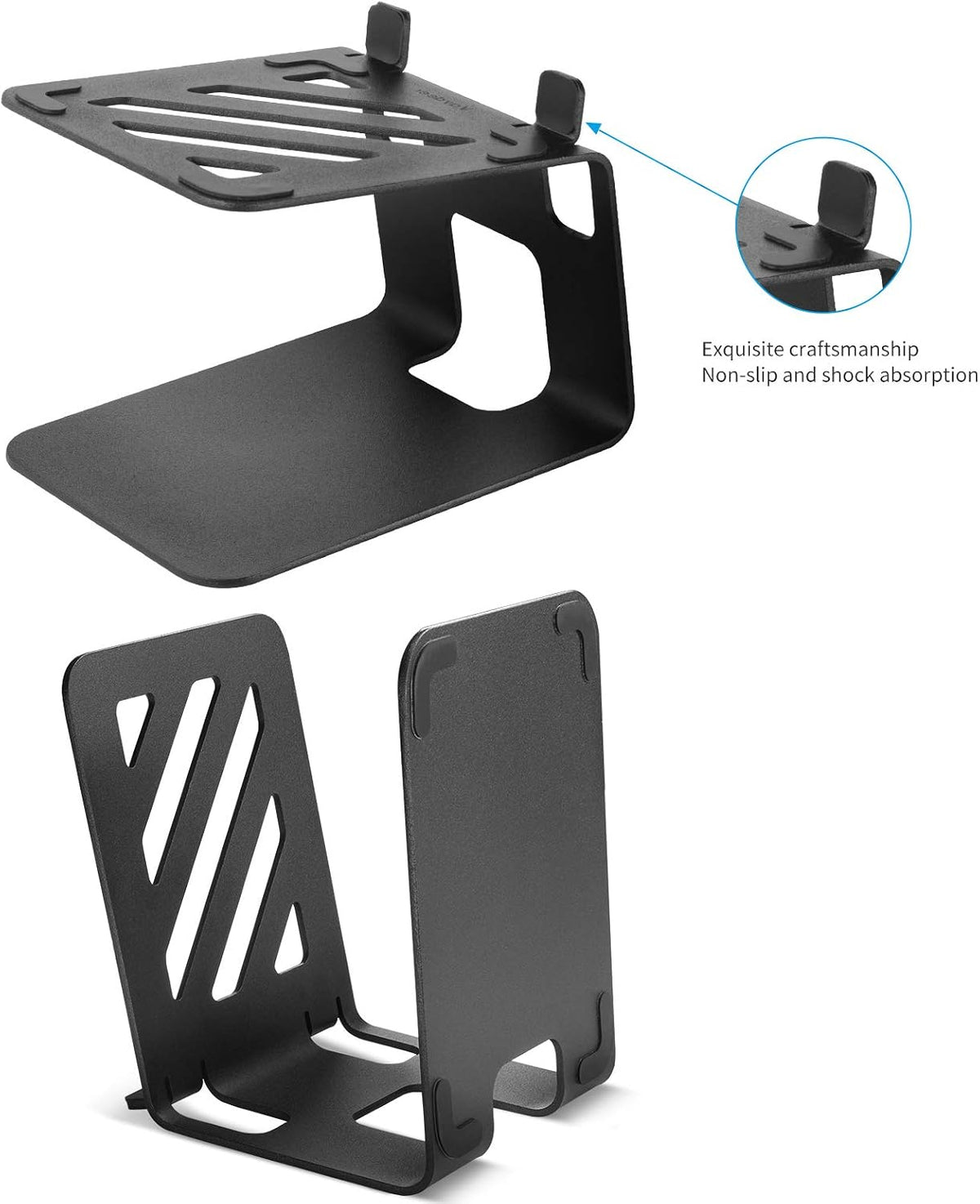 VAYDEER Desktop Speaker Stands with Vibration Absorption Pads, Metal Speaker ...