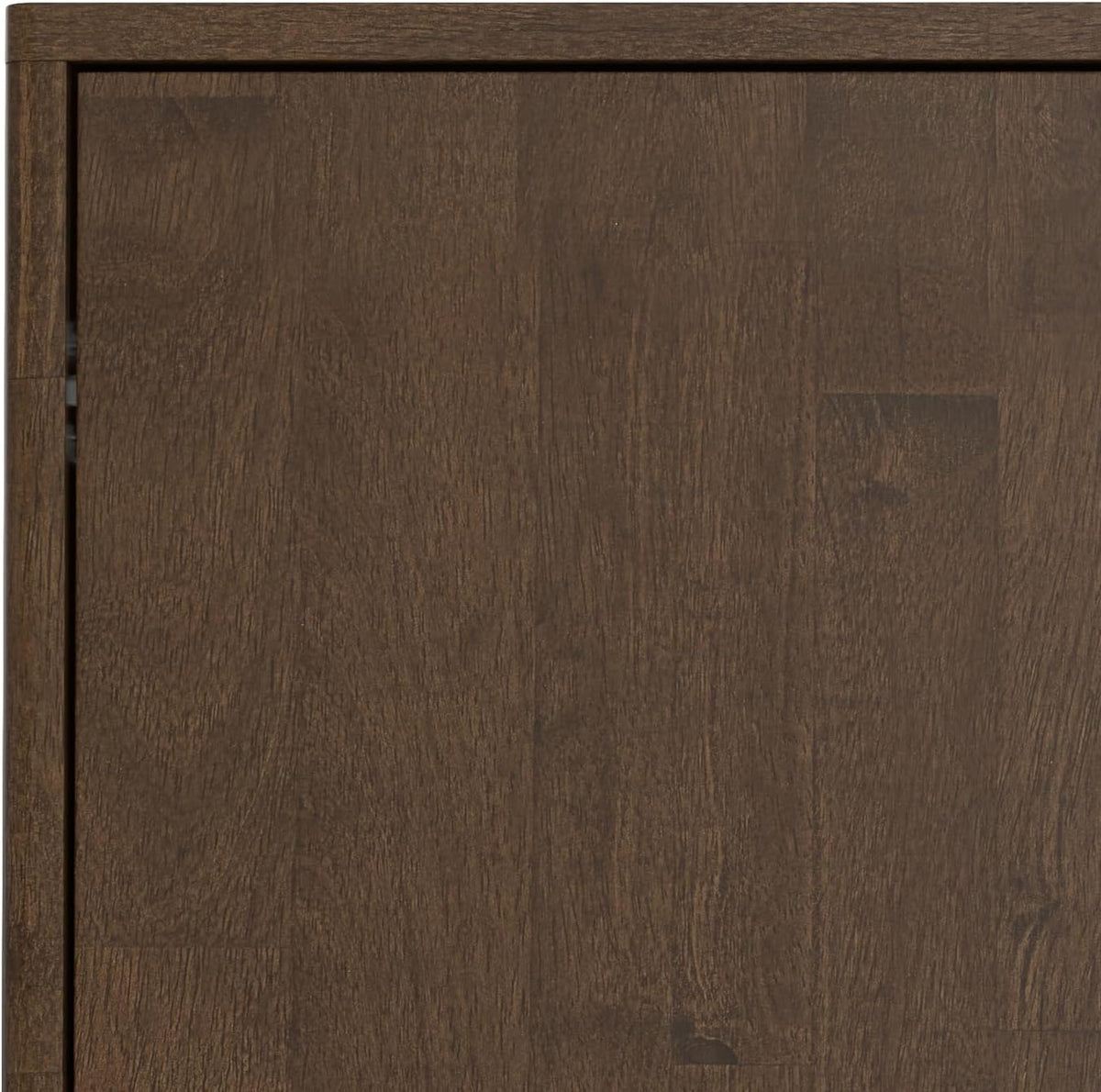 SIMPLIHOME Harper 38" Wide Solid Wood 2-Door Buffet in Walnut Brown