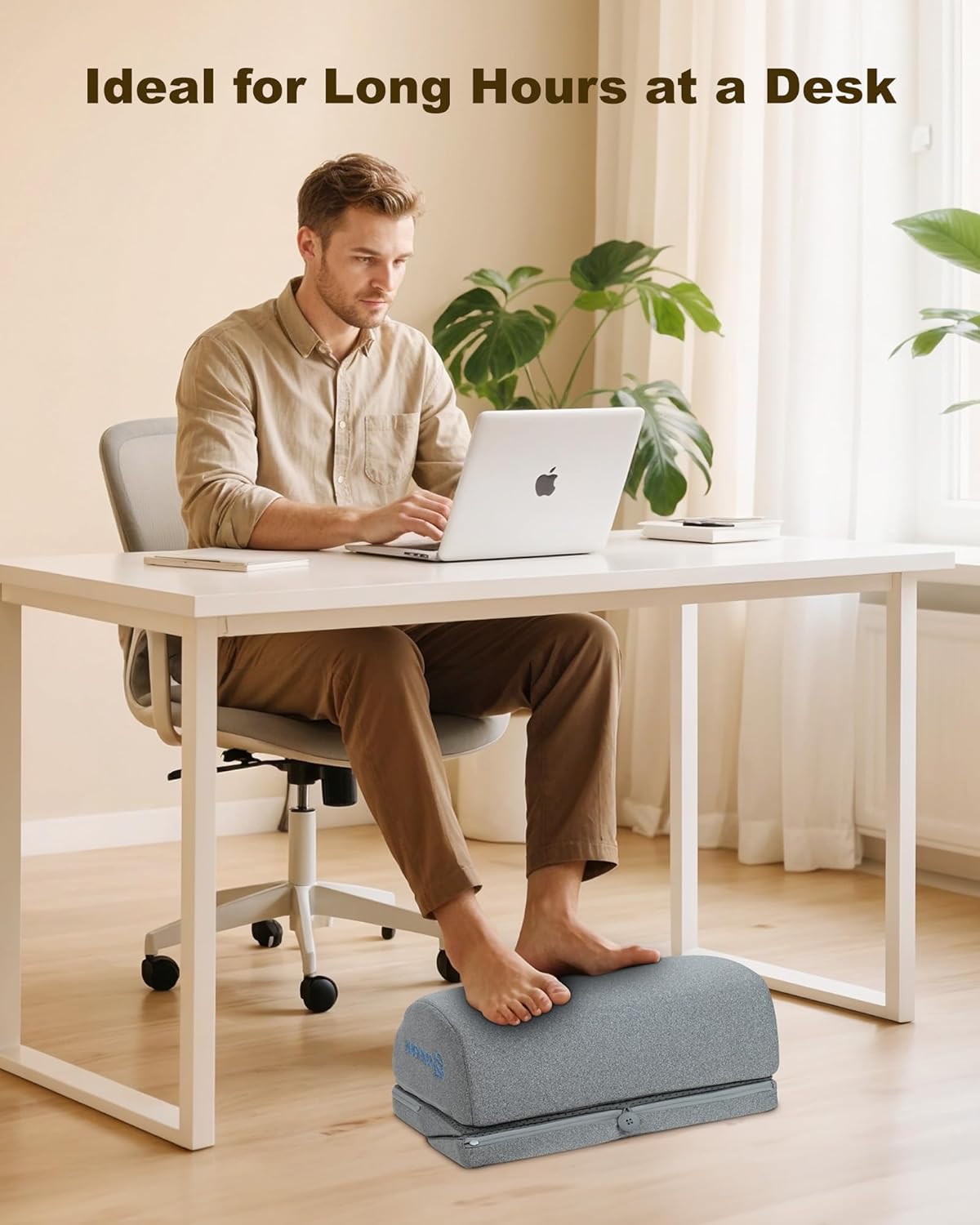 Comfier Under Desk Foot Rest at Work with Heat,Vibration,Ergonomic Heated Foo...