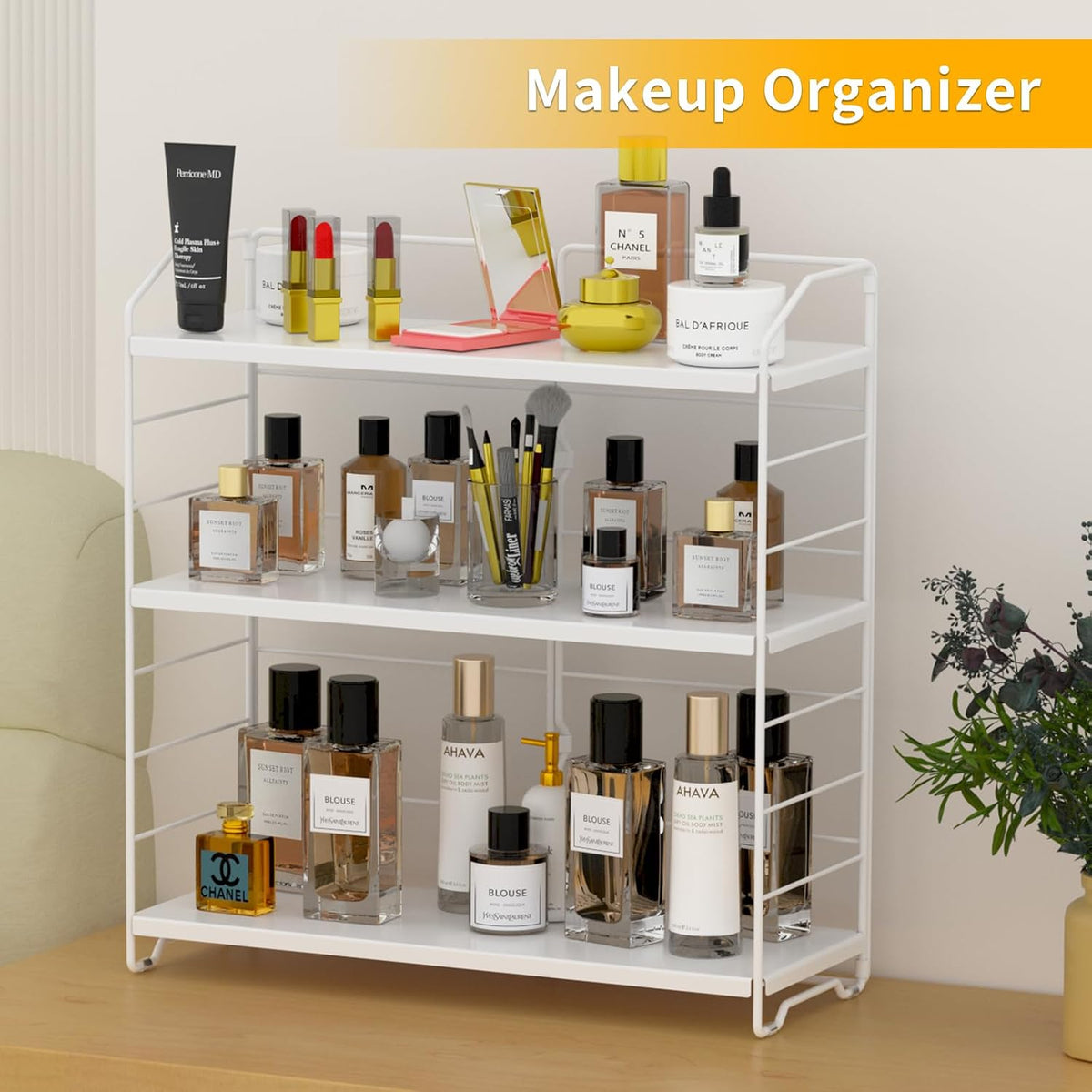 BOIVSHI Bathroom Countertop Organizer, 3-Tier Bathroom Counter Organizer, 8-L...