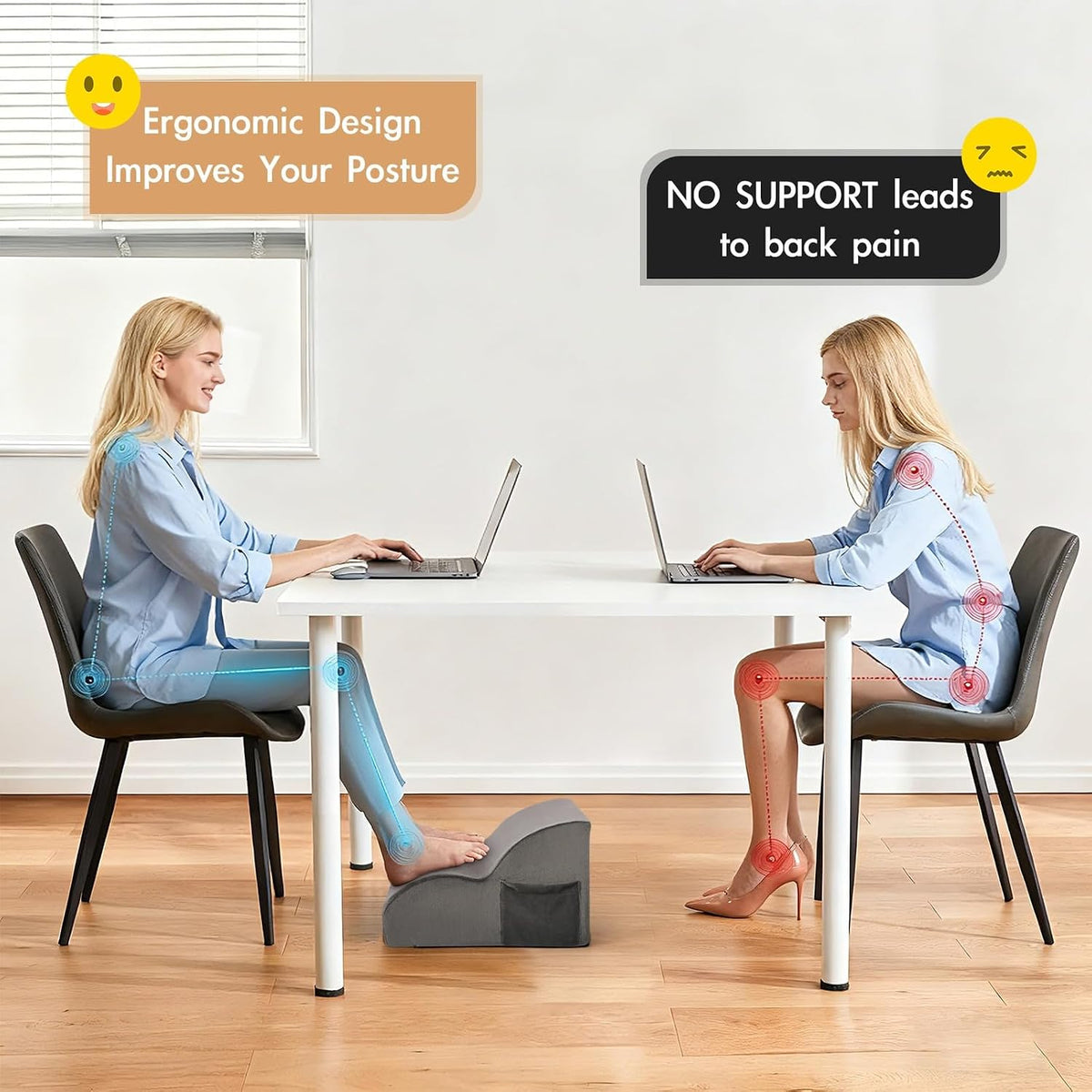 Foot Rest Under Desk,Ergonomic Foot Rest Office Comfort Foot Stool at Work