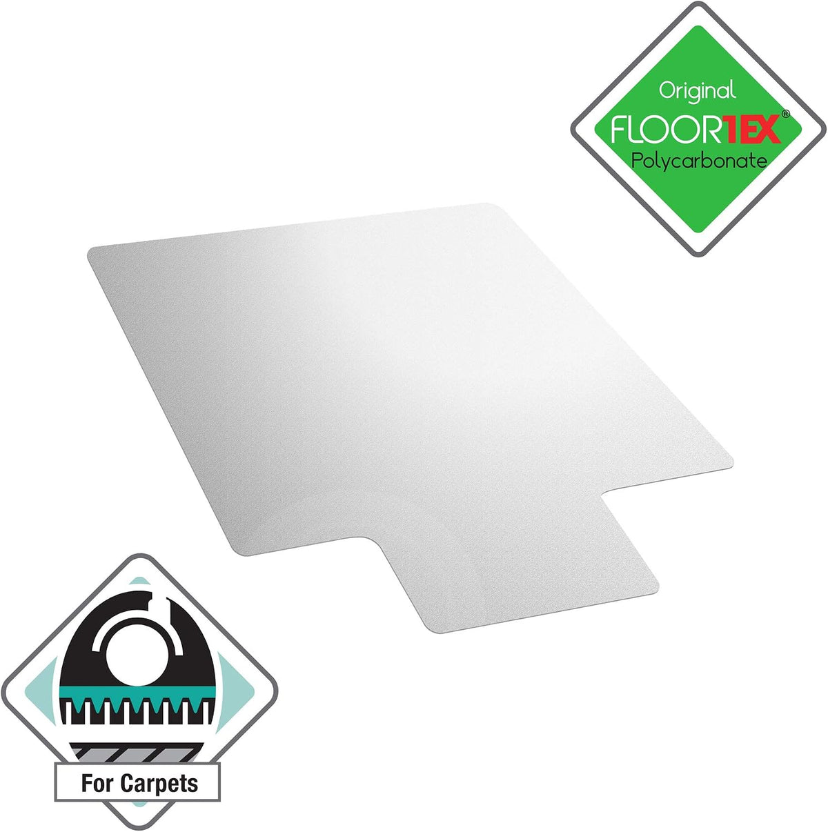 Floortex® Exclusive Ultimat® Polycarbonate Lipped Chair Mat for Carpets up to...