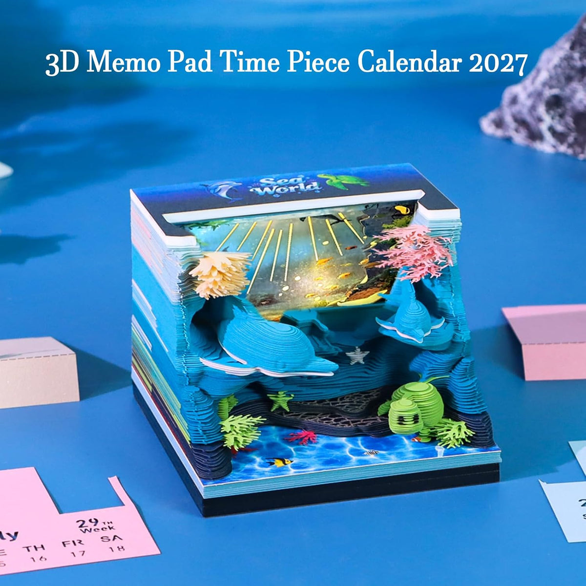 3D Memo Pad Time Piece Calendar 2027, 3D Calendar 2027