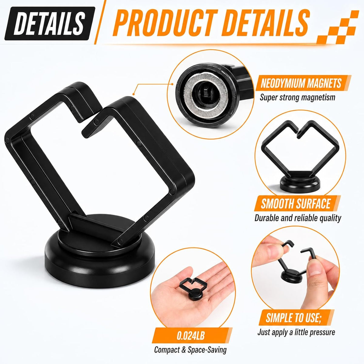 Konohan 30 Pack Magnetic Cable Holder 23lbs Heavy Duty Zip Tie Mount