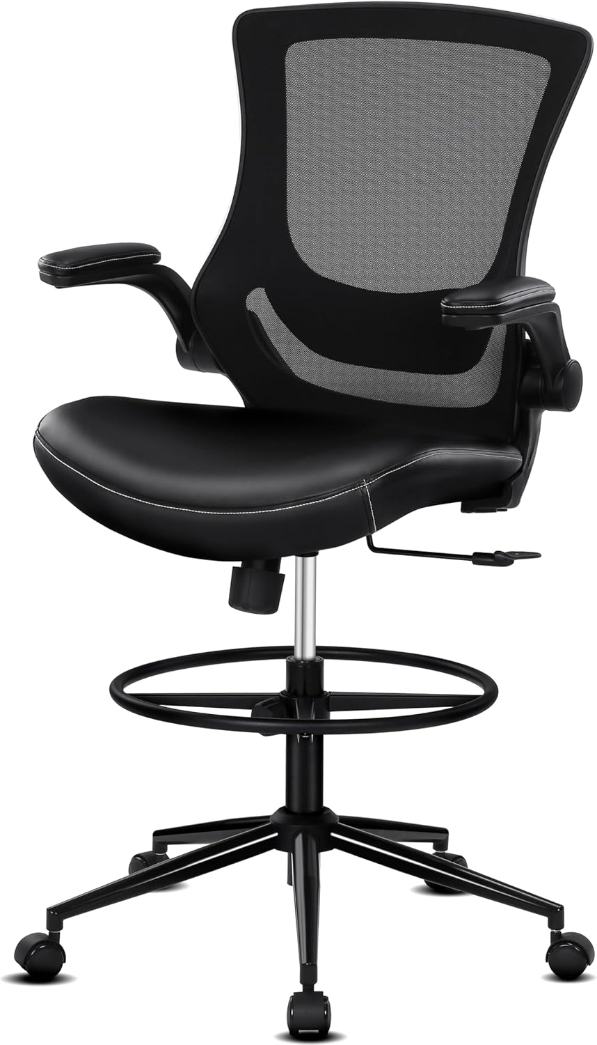 Misolant Tall Office Chair for Standing Desk, Drafting Chair with Footrest Ri...