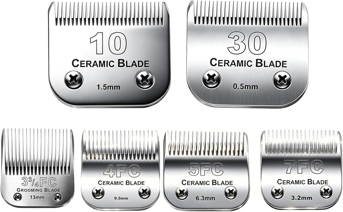 6Pack 10Blades Dog Grooming Blades Compatible with Andis Clipper