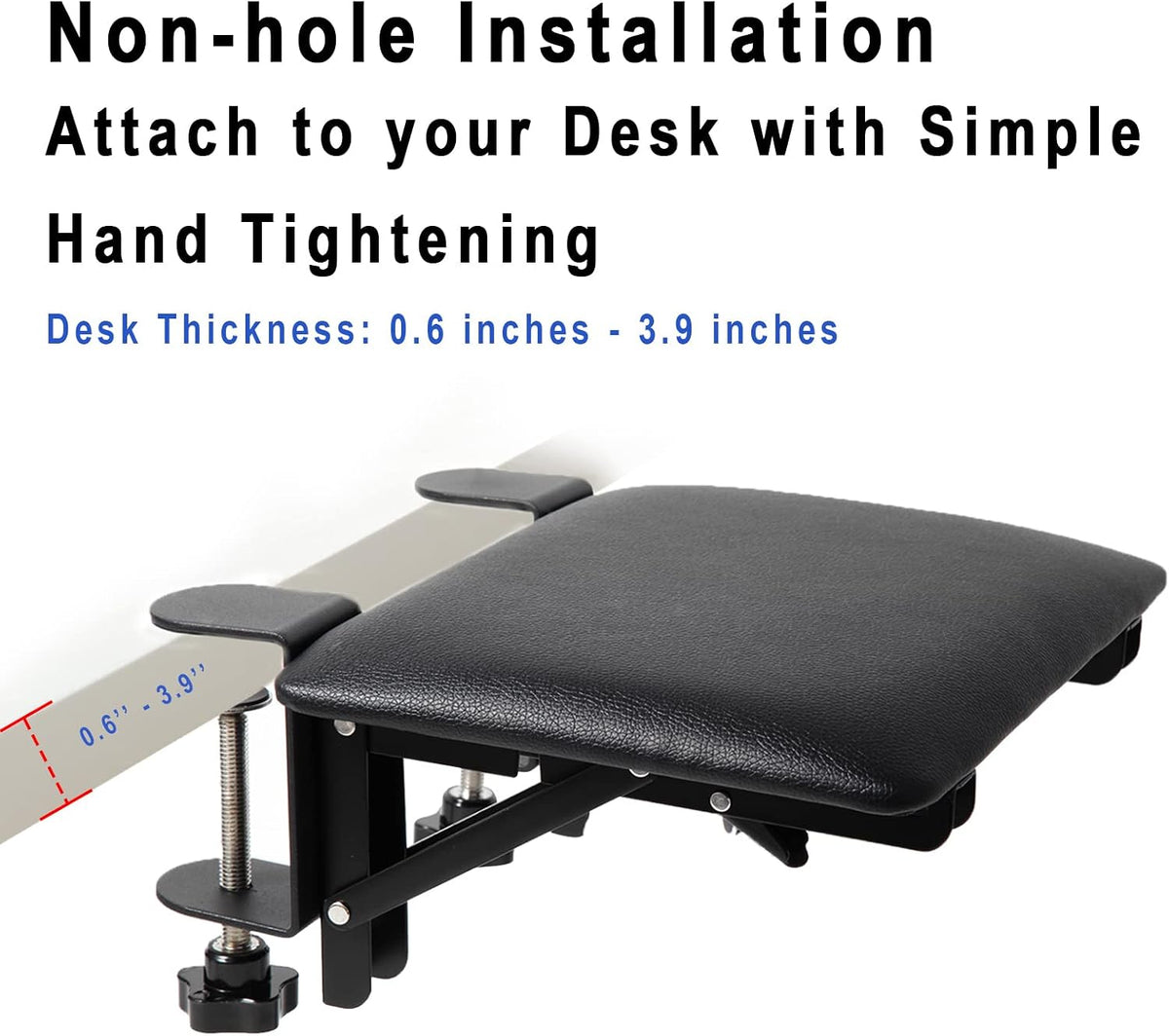 eulps Foldable Arm Rest for Desk, Clamp-On Desk Arm Support Pad with Soft PU ...