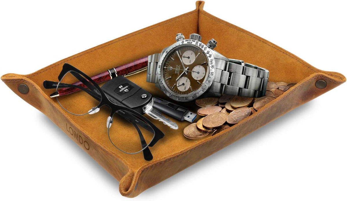 Londo Genuine Leather Tray Organizer - Practical Lightweight Water Resistant ...