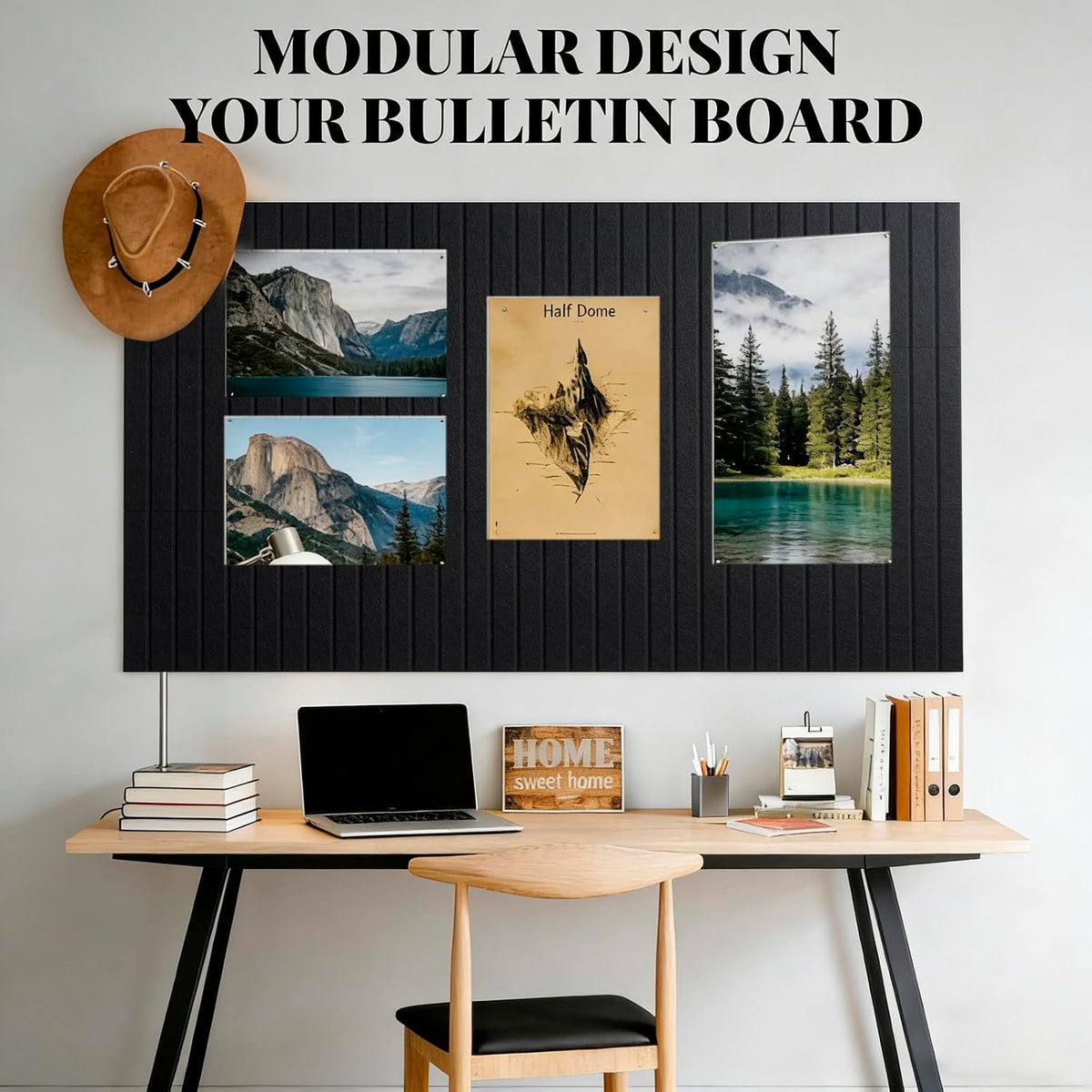Large Felt Bulletin Board Cork Board Alternative with Safe Removable Adhesive...