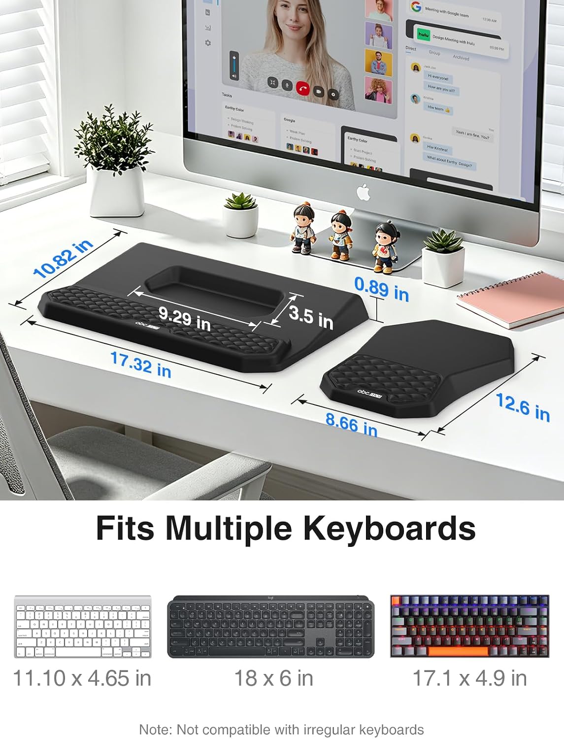 Ergonomic Wrist Rest with Keyboard Stand and Mouse Pad for Easy Typing