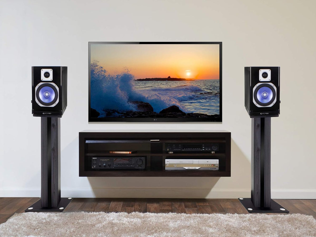 2 Technical Pro MB5000STAND Studio Monitor Bookshelf Home Theater Speaker Stands