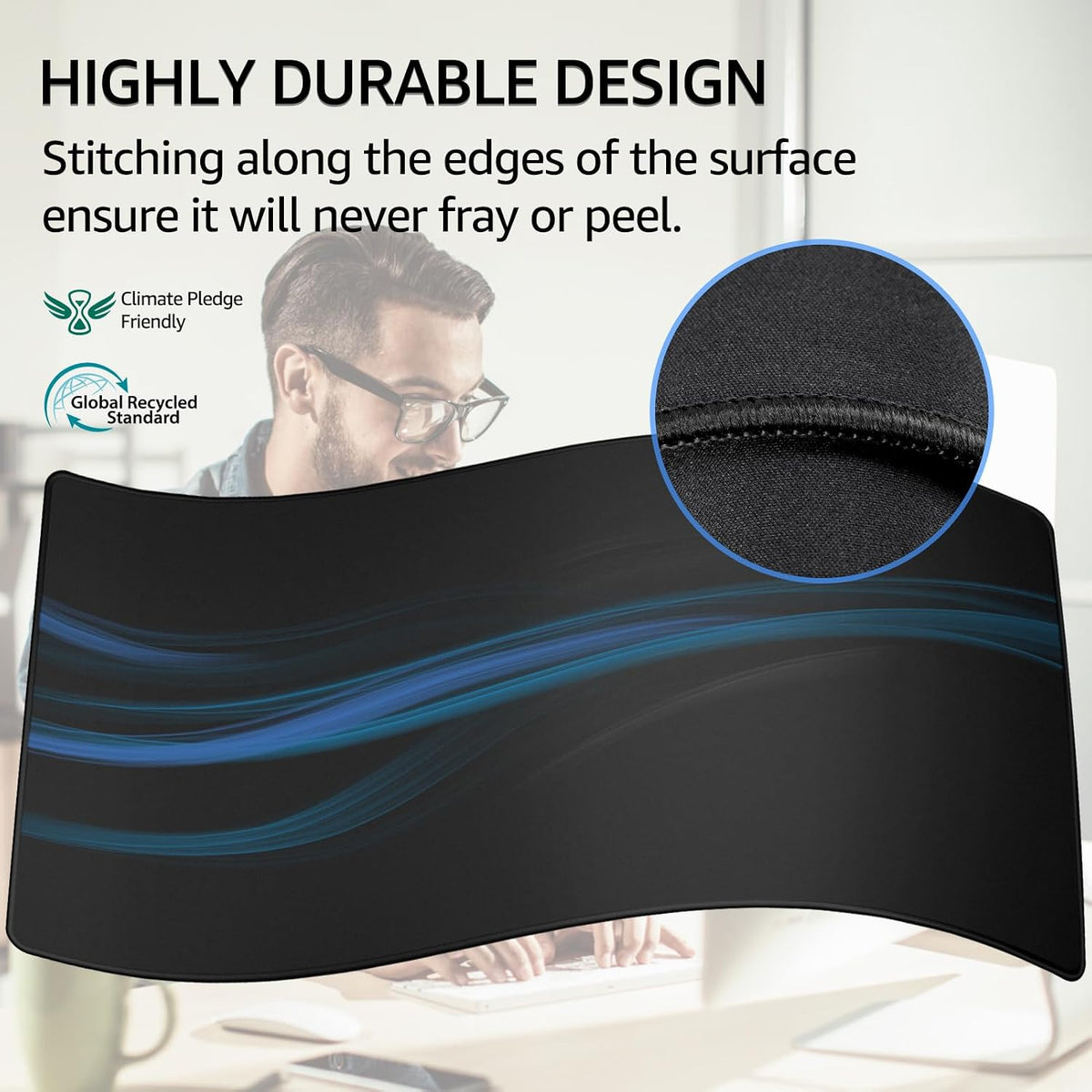 KTRIO Oversized Gaming Mouse Pad Desk Mat for Gamer, 47.3" x 23.6",...
