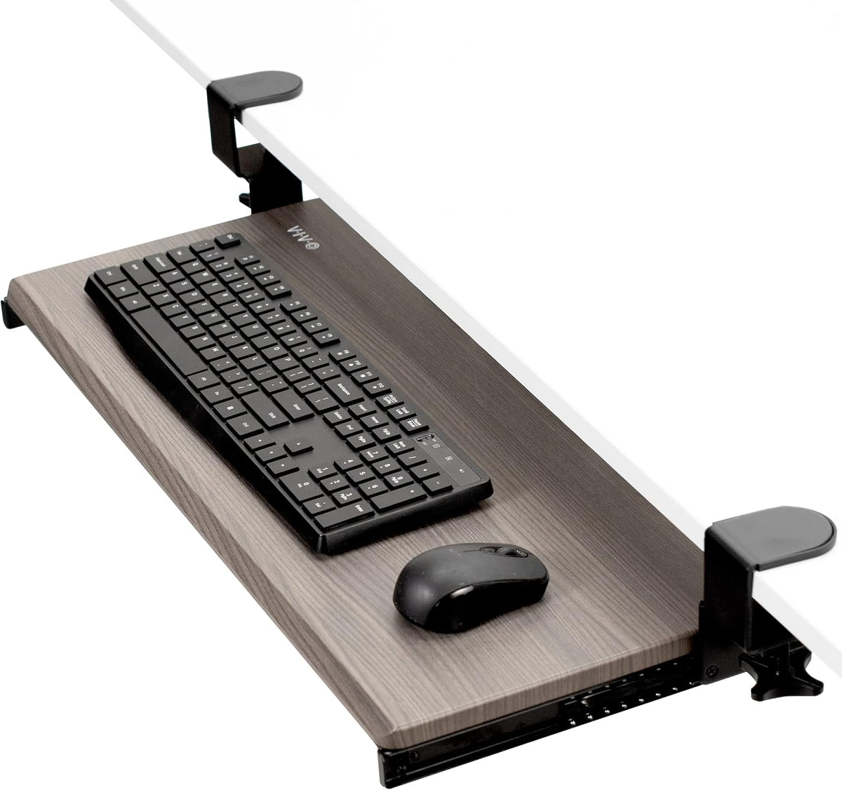 VIVO Large Clamp-on Computer Keyboard and Mouse Under Desk Slider Tray, 27 x ...