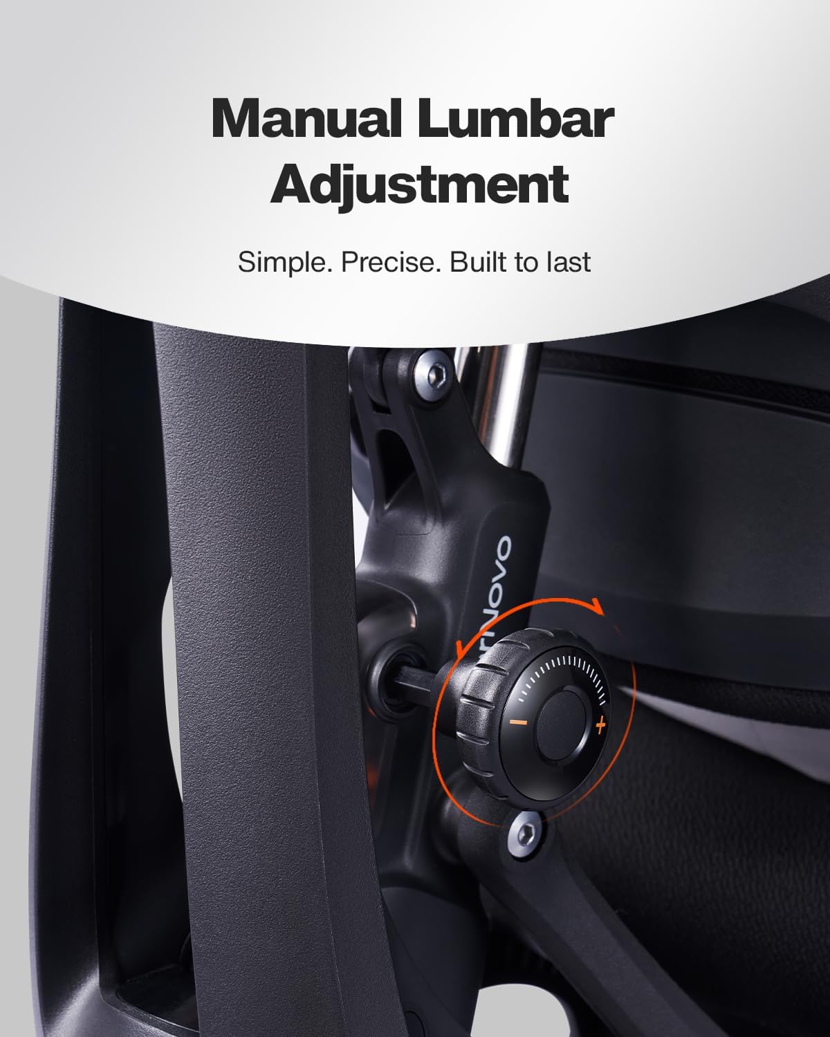 LiberNovo Omni SE Dynamic Ergonomic Office Chair, Manual Lumbar, 45cm