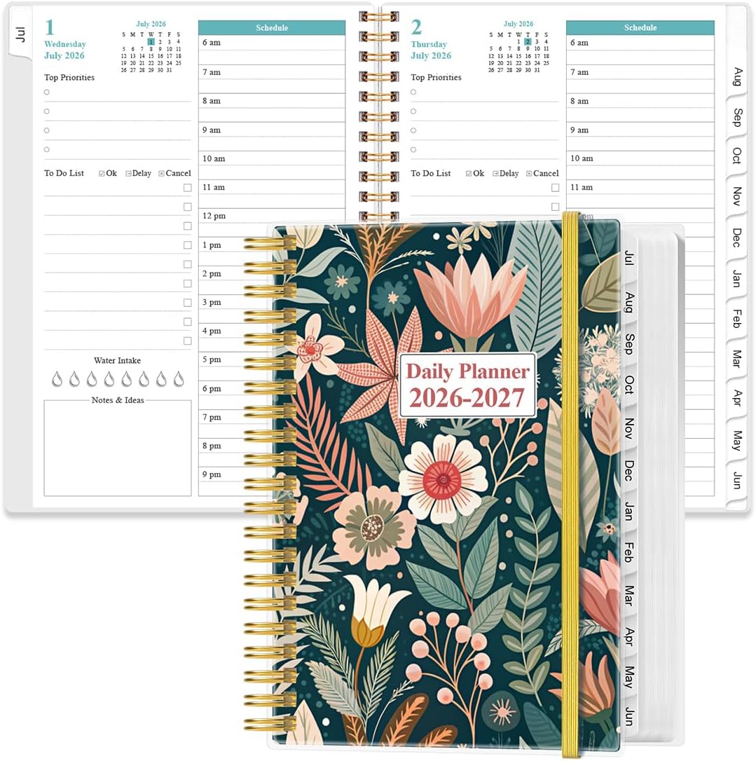 2027 Daily & Monthly Planner - One Page Per Day, Daily Planner from Janua...