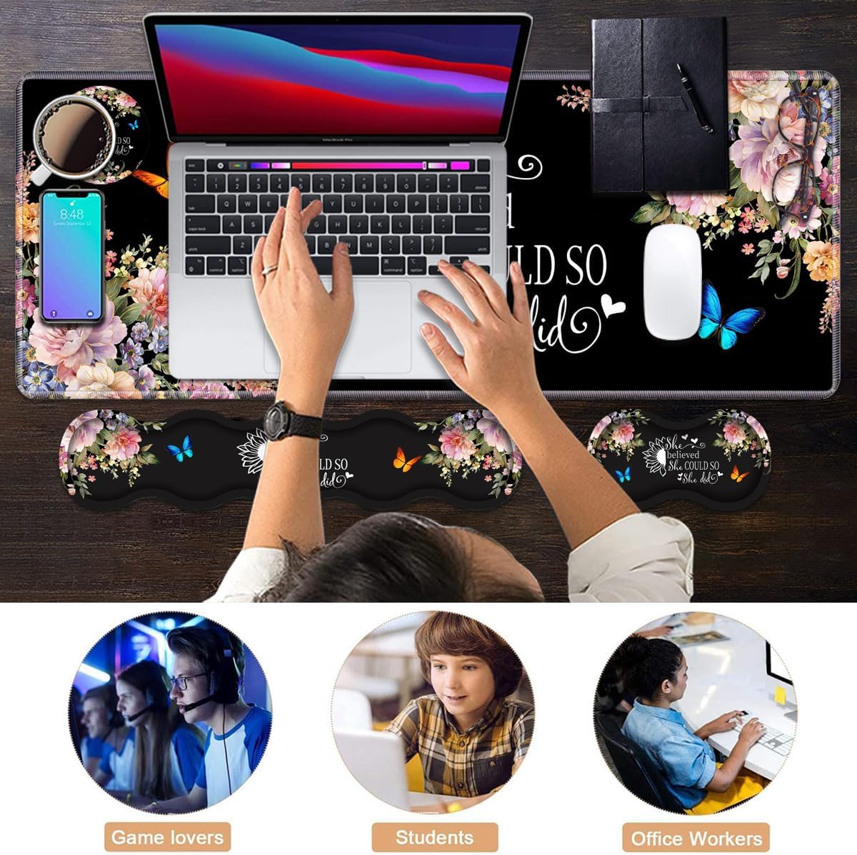 Ergonomic Keyboard Wrist Rest & Mouse Pad Wrist Rest Set, 31.5"x 11....