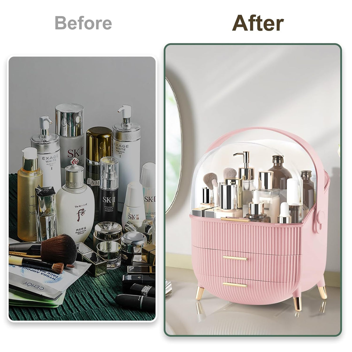 YGJT Make up Organizers and Storage, Makeup Organizer for Vanity, Cosmetics S...