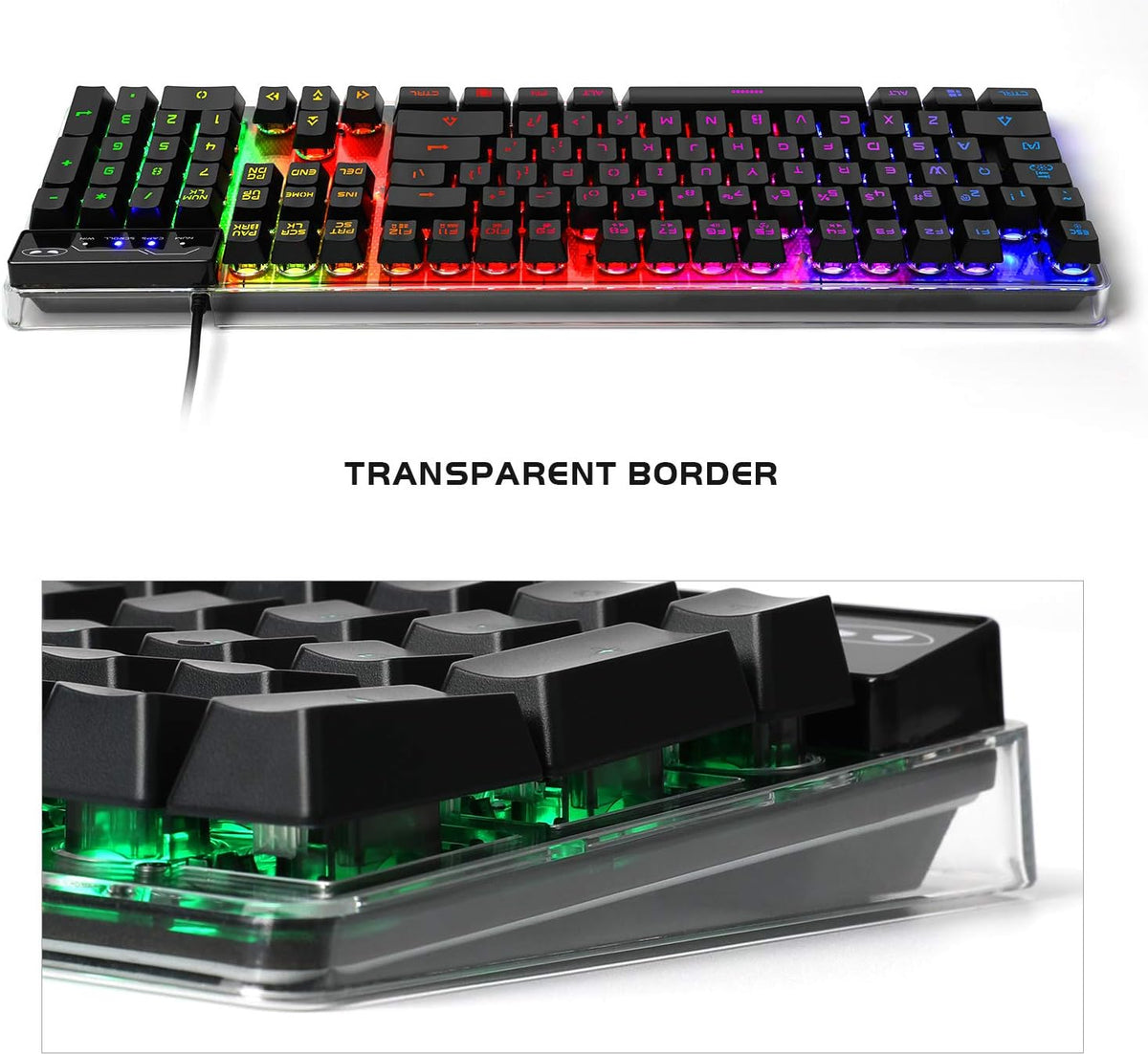 Gaming Keyboard and Mouse Combo, K1 RGB LED Backlit Wired Keyboard with 104 K...