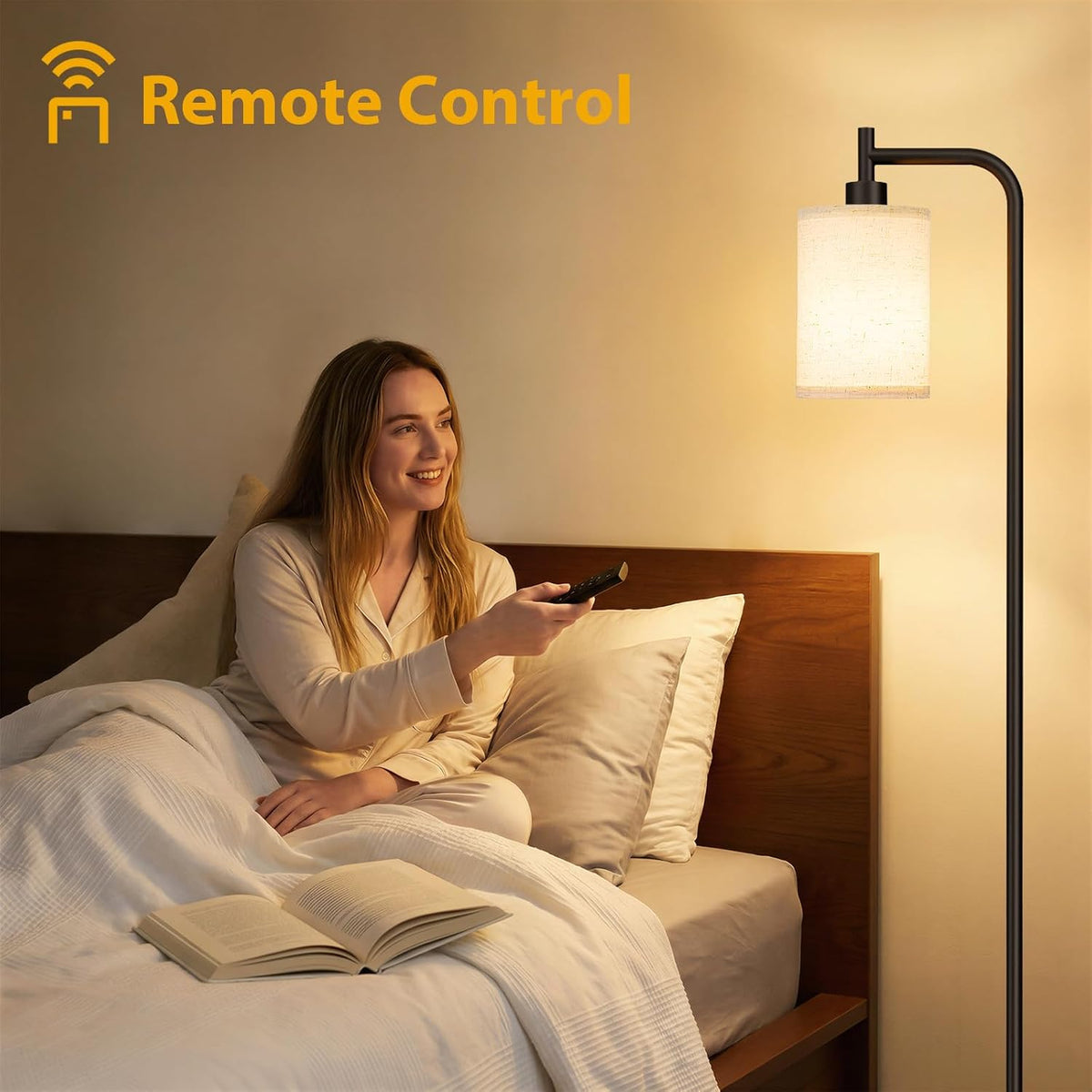 Ziisee 64" Floor Lamp with Remote Control, Dimmable Tall Standing Lamps ...