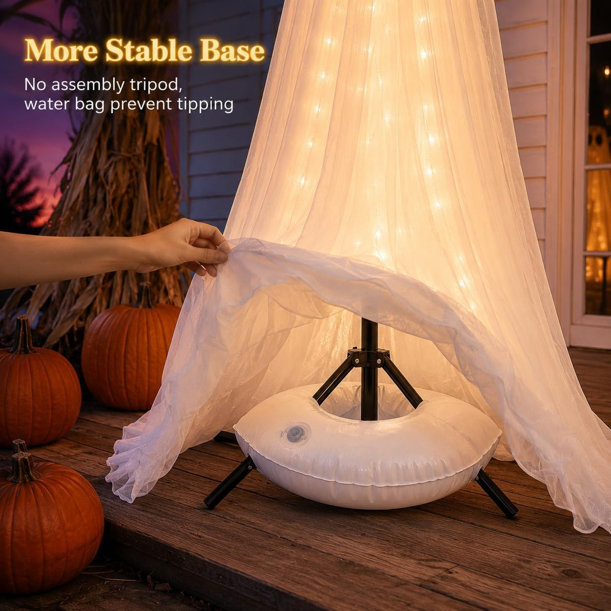 2 Pack 5 Ft Large Light Up Ghost Decor - Halloween Decorations Outdoor