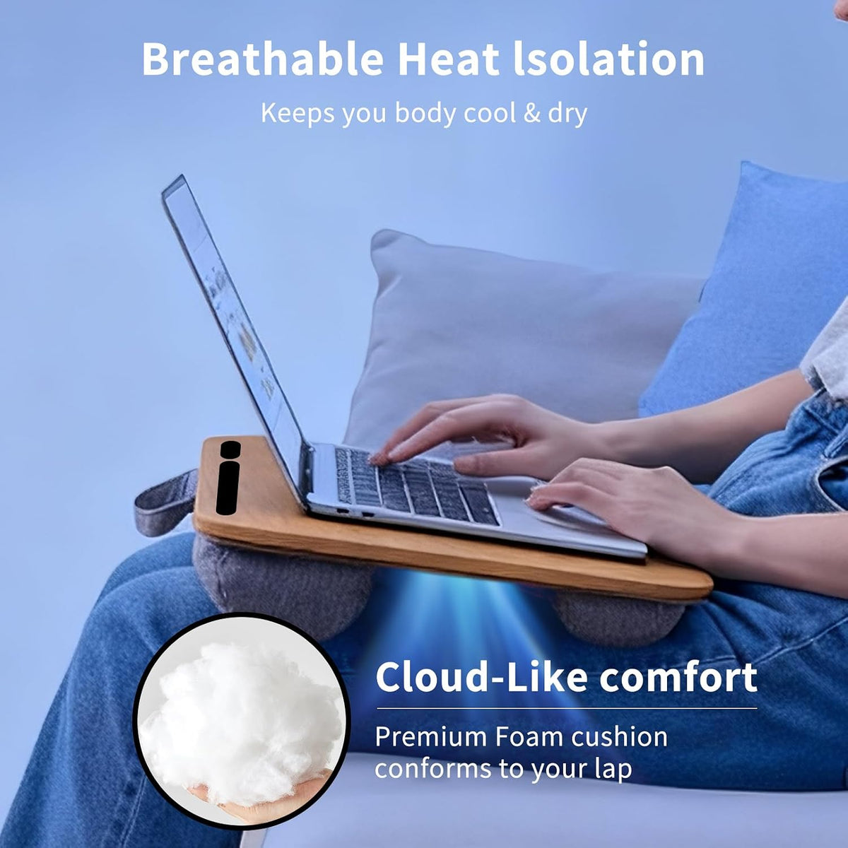 Home Office Lap Desk with Wrist Rest Wrist Rest, Mouse Pad, and Phone Holder ...