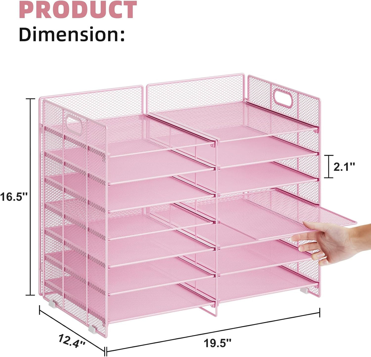 Marbrasse Desktop Literature Organizer, 12 Compartments Mesh Paper Organizer ...