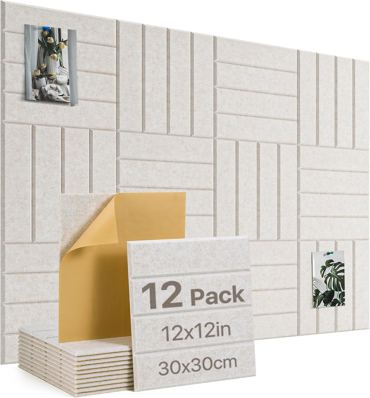 Cork Board, 48"x36" Felt Bulletin Board with Self Adhesive Camel