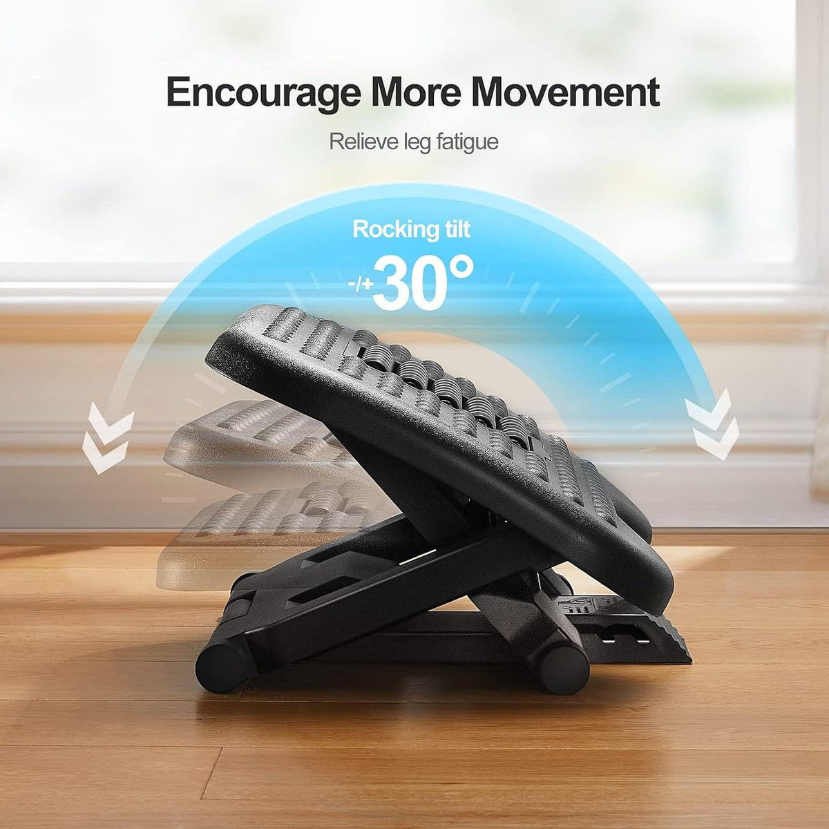 HUANUO Foot Rest for Under Desk at Work, Adjustable Footrest with Massage Tex...