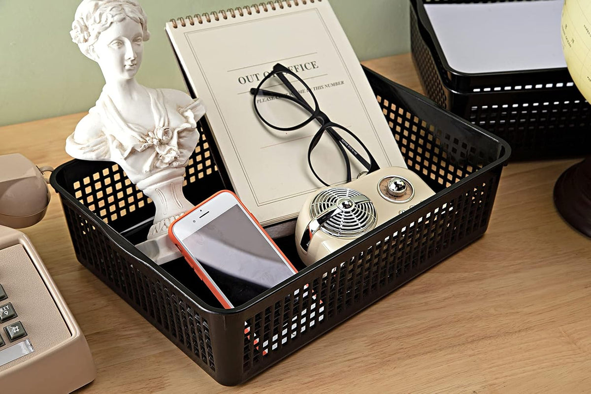 Eslite A4 Size Plastic Storage Basket,Desktop File Paper Letter Organizer Tra...