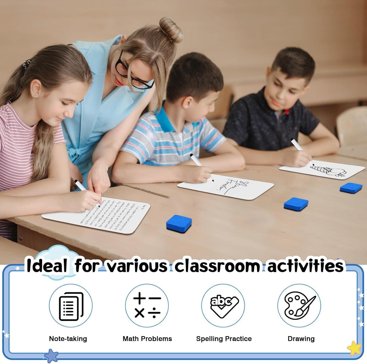 25 Pcs Small White Board 5 x 7 Inch Mini Dry Erase Board Small White Boards w...