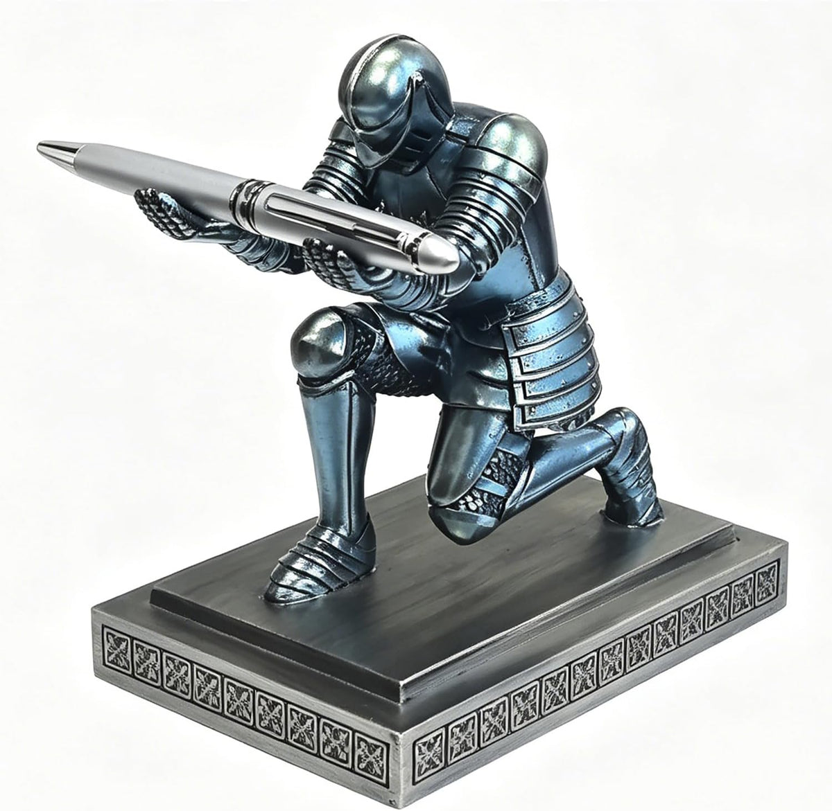 Knight Pen Holder Pen Stand Desk Organizer and Accessories Blue