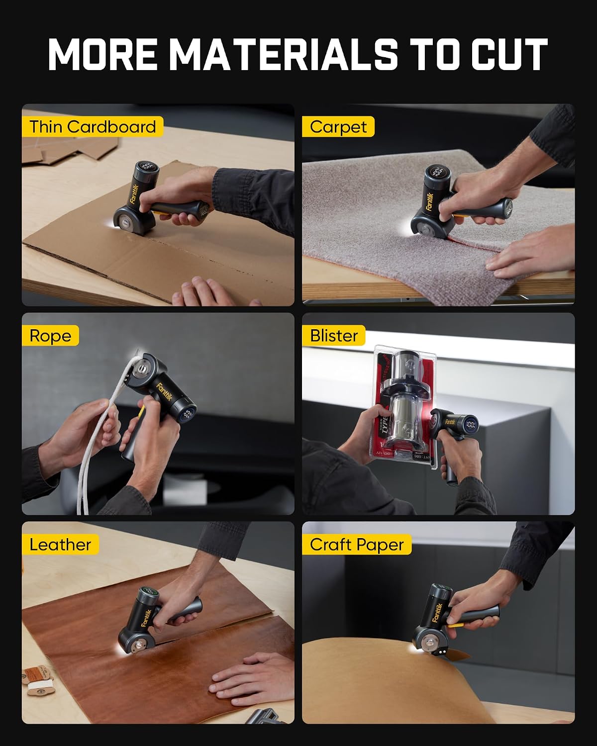 Fanttik C8 Nano Easyswap Cordless Cardboard Cutter, Electric Scissors