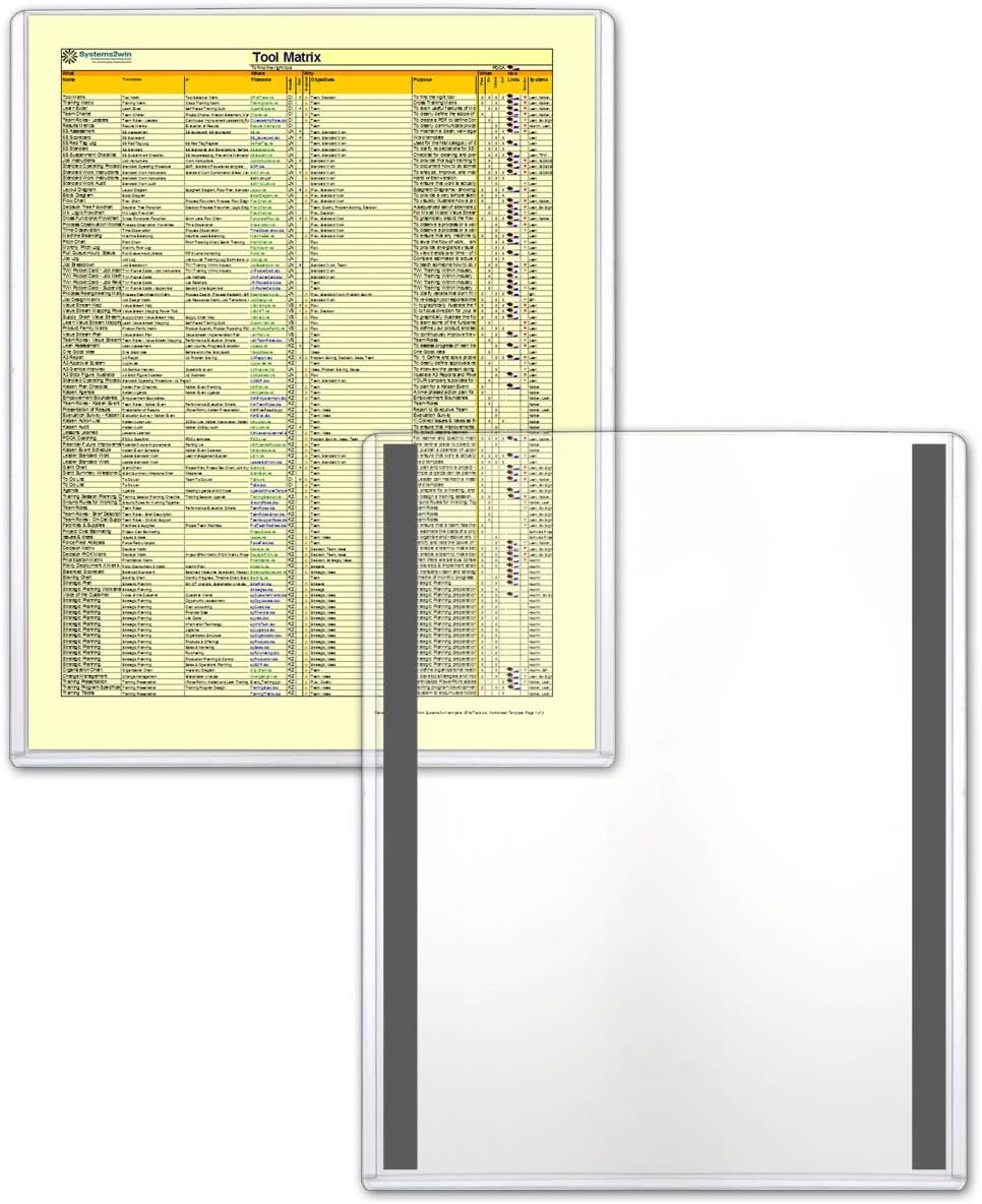 STORE SMART - Magnetic Frames - Rigid Plastic - 50-Pack - 8 1/2" x 11&qu...