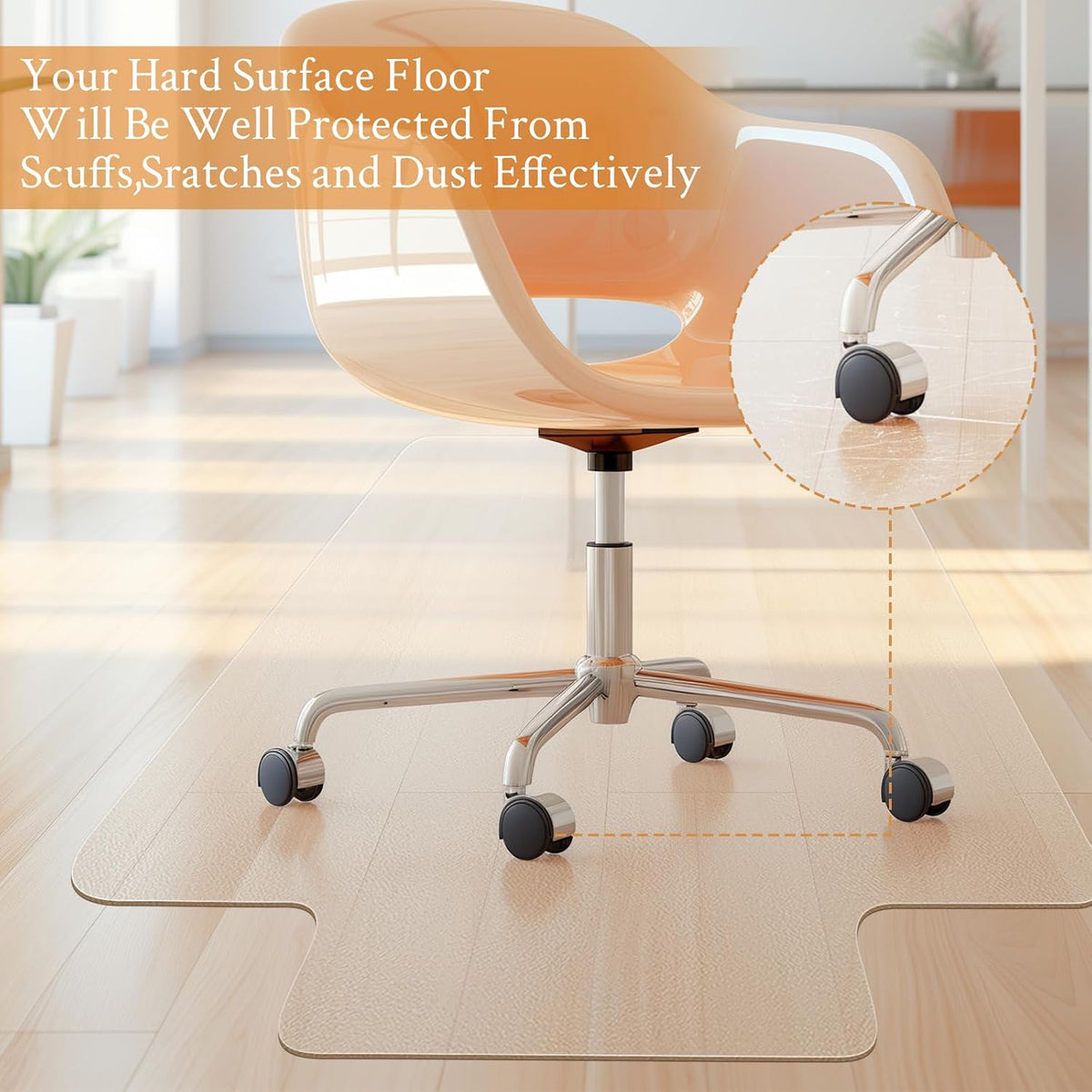 KMAT Office Chair Mat,Easy Glide Hard Wood Tile Floor Mats