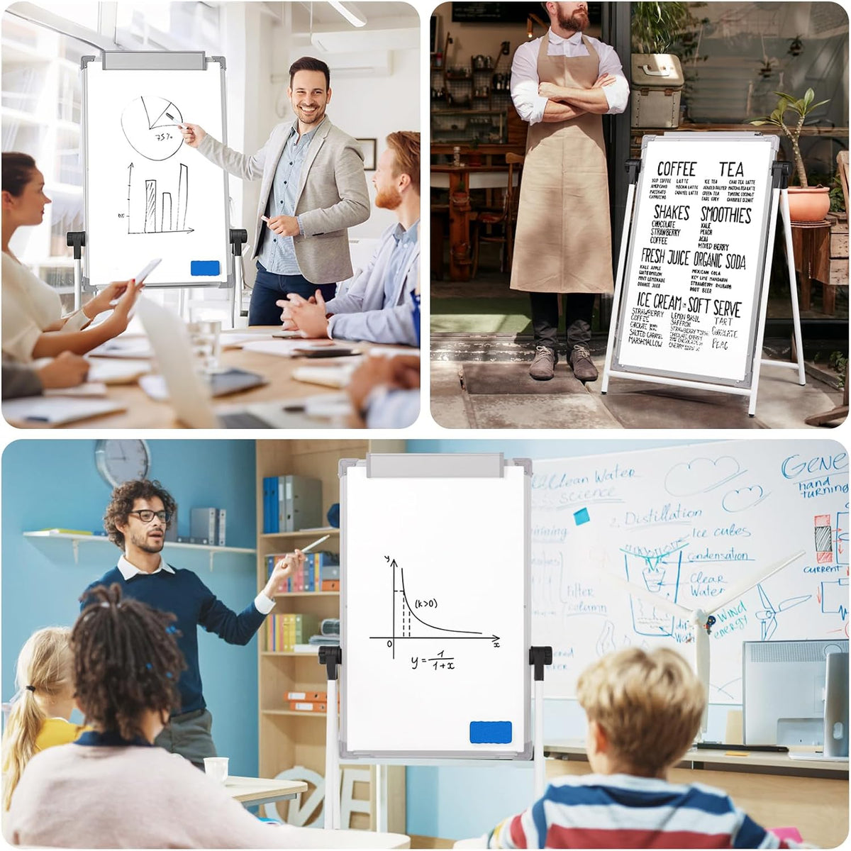 MaxGear Magnetic Whiteboard Easel 36'' x24'', Dry Erase Board...