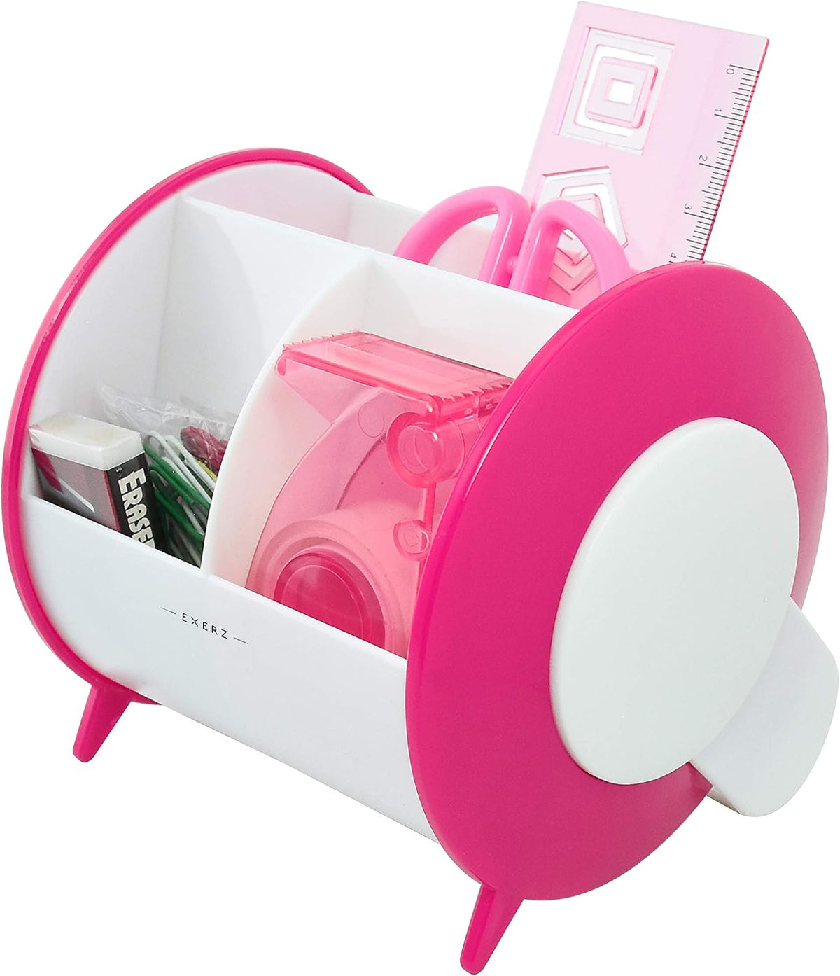 Exerz Ex8986 O-Life 90 Degree Rotary Desk Organiser with Stationery Set - Saf...