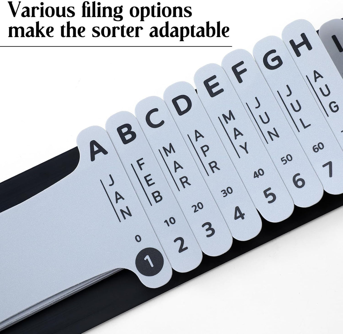 PerKoop Paper Document Sorter Plastic Alphabetical File Organizer, 2 Sets