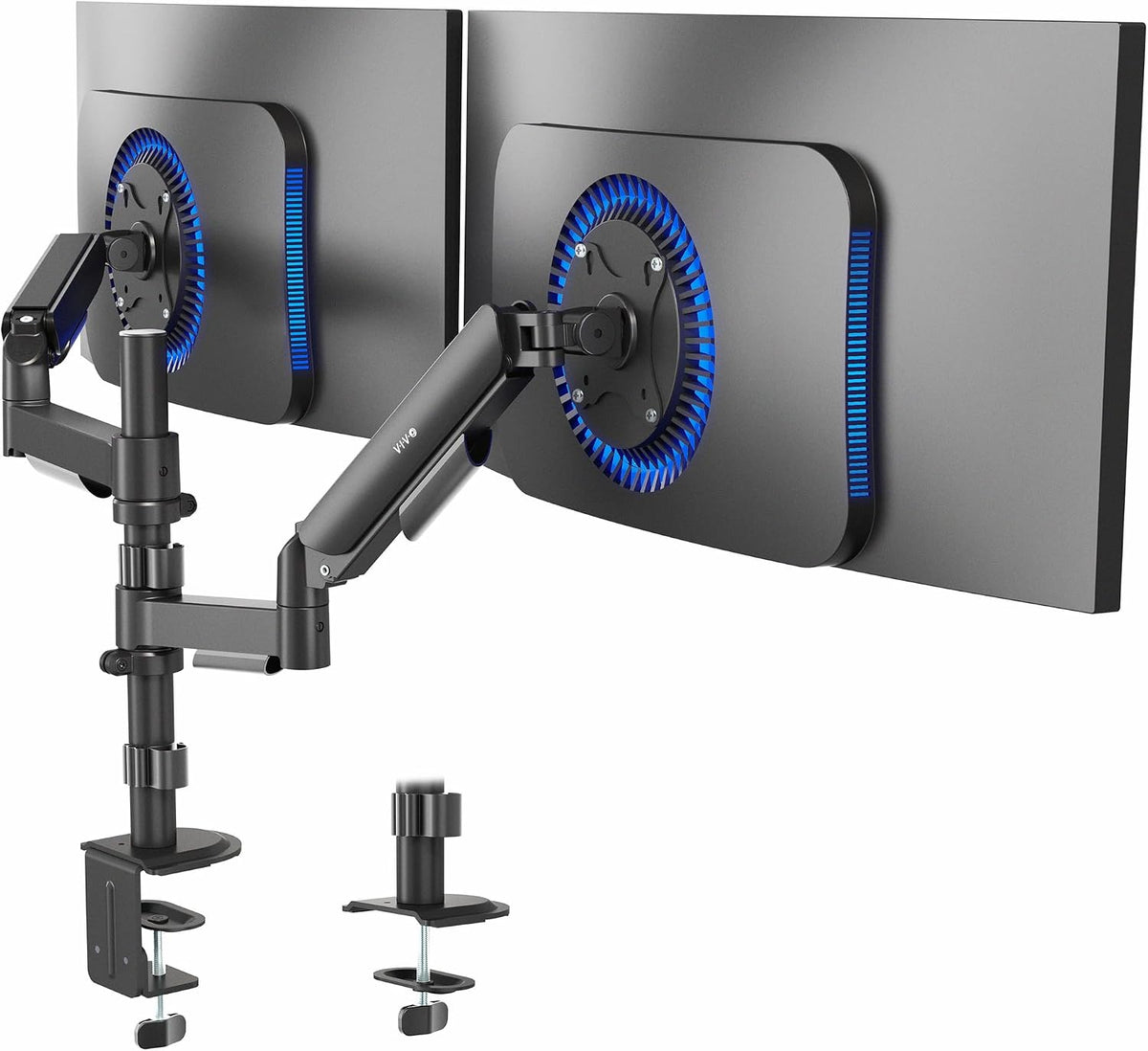 VIVO 17 to 32 inch Dual Mechanical Monitor Mount, 2 Tension Spring Arms, Adju...