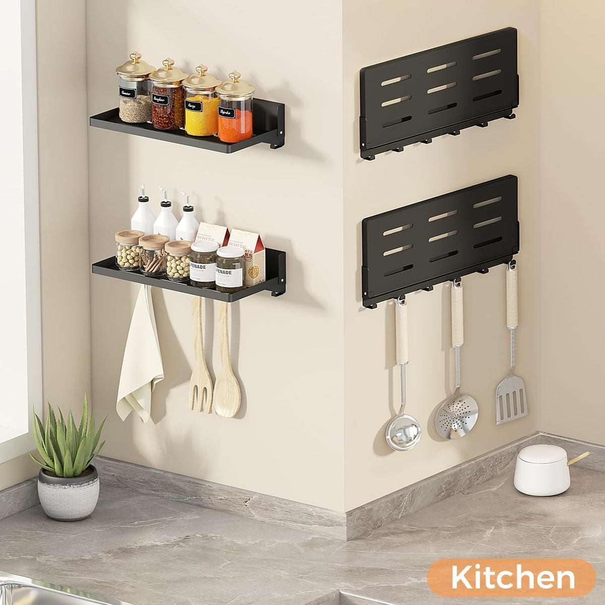Small Folding Metal Shelf with Hooks, RV Fold-Down Wall Shelf, 6 Hooks, Drop ...