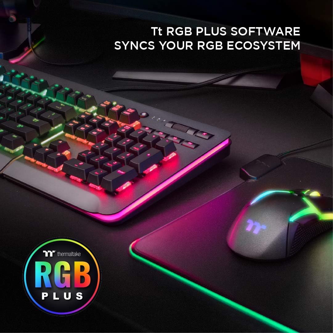 Thermaltake Level 20 RGB Mechanical Gaming Keyboard Cherry MX Speed Silver, 1...
