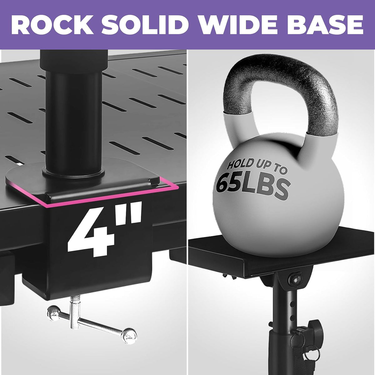 Liquid Stands Laptop Desk Mount for Piano, Keyboard & DJ Workstations - 9...